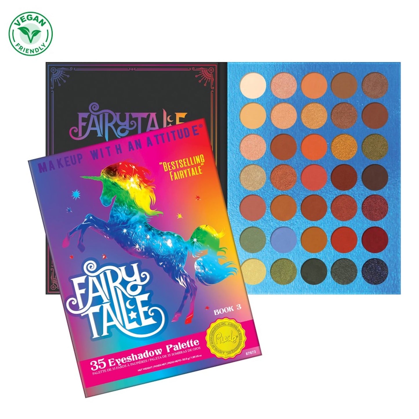 Fairy Tale Book 3 Eyeshadow Palette Best Selling Fairytale - 35 shades Fairy Tale|52.5g