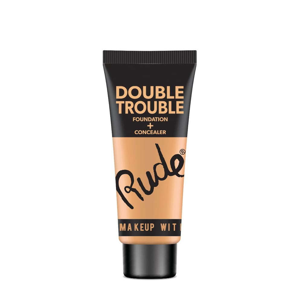 Rude Double Trouble Natural Finish Foundation + Concealer 30ml
