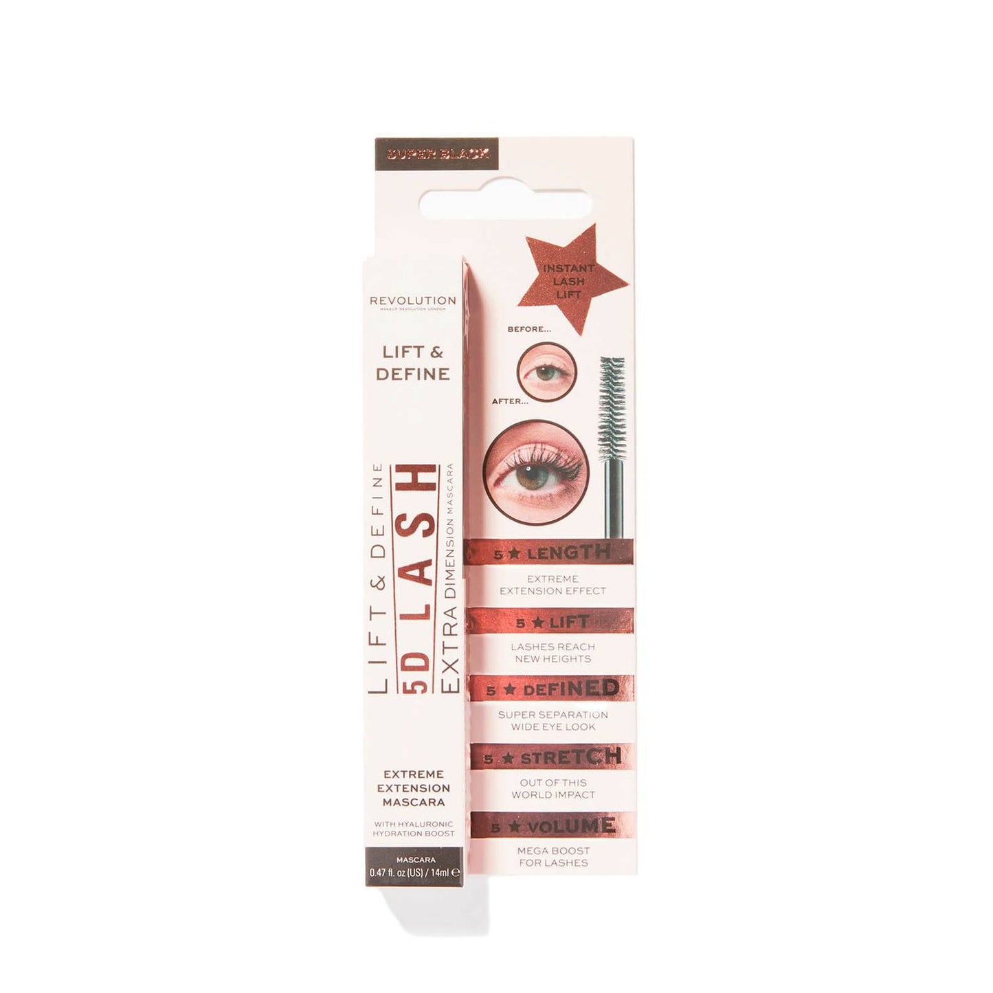 Lift & Define 5D Lash Mascara Lengthening Black 14ml Black|14ml