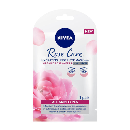 Rose Care Hydrating Under-eye Mask Organic Rose Water & Hyaluron 1 Pair