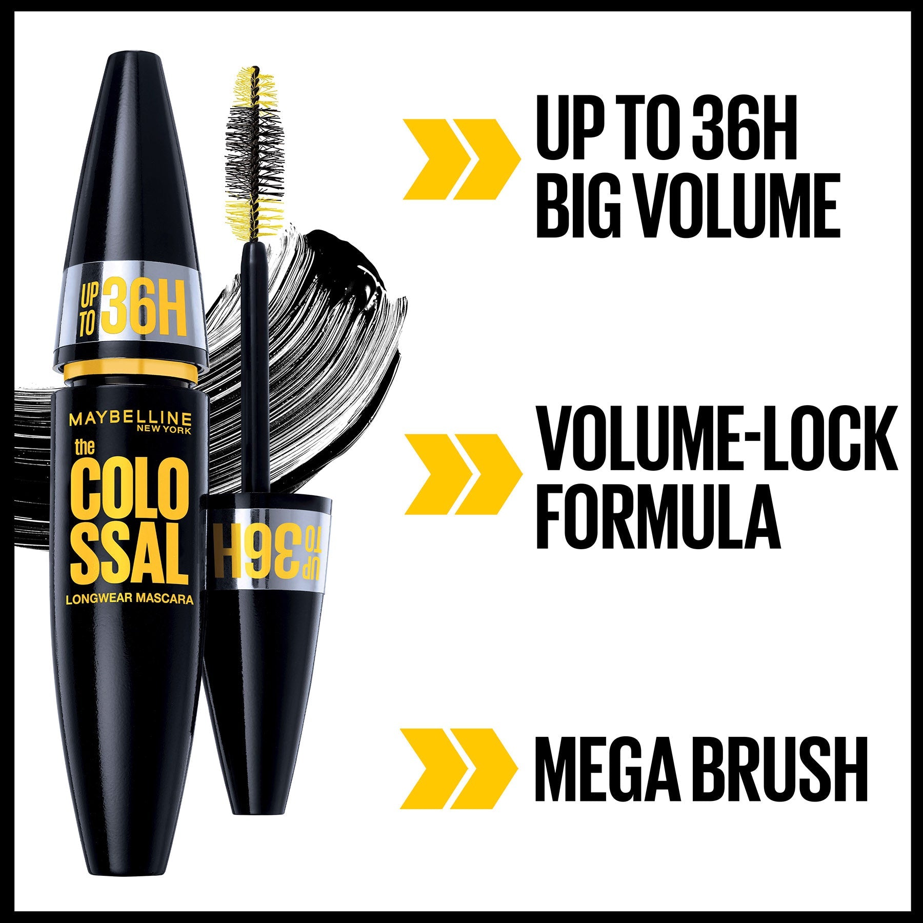 Colossal 36H Mascara Black Black