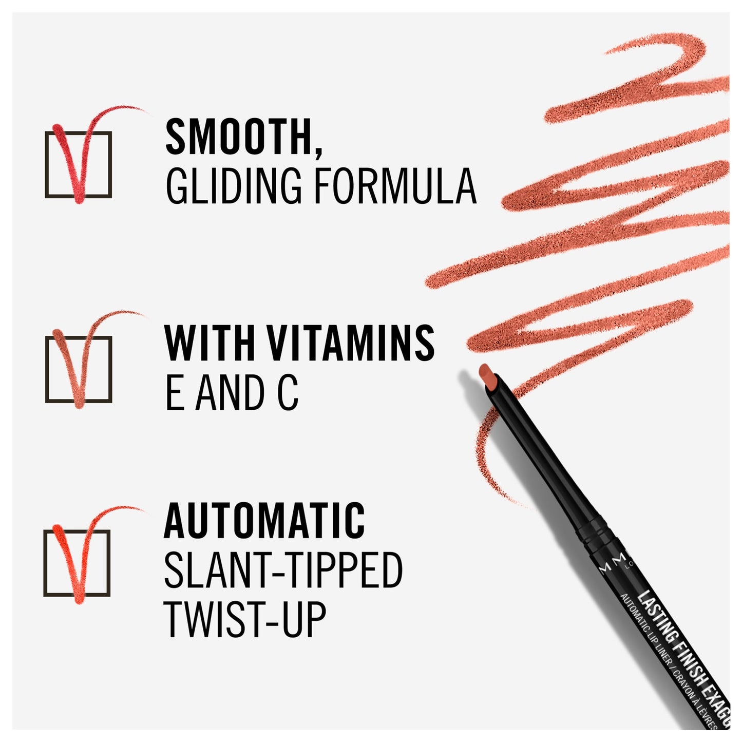 Lasting Finish Exaggerate Automatic Lip Liner 0.25g 18 Rose Adiction