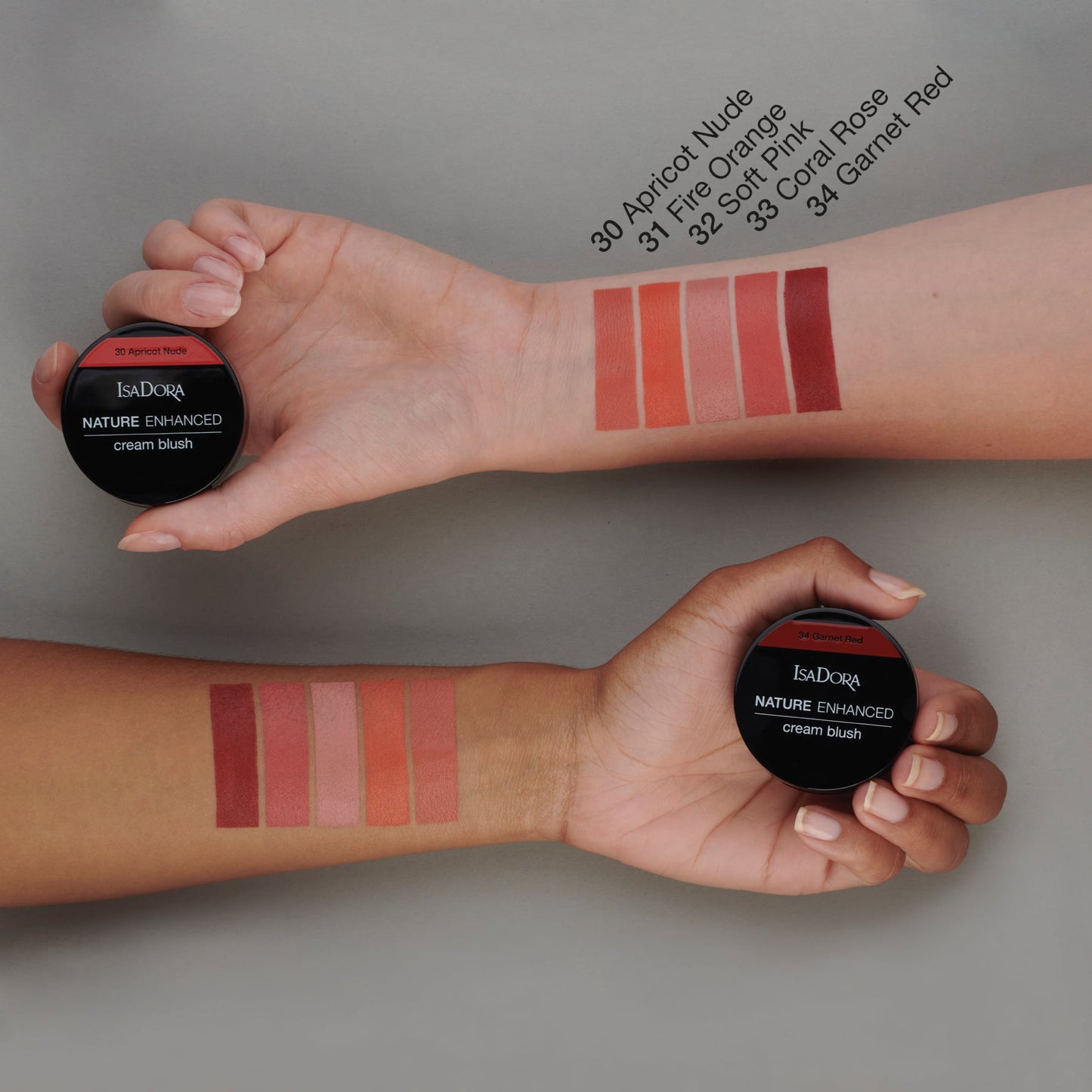 Isadora Nature Enhanced Cream Blush 3g 30 Apricot Nude|3g