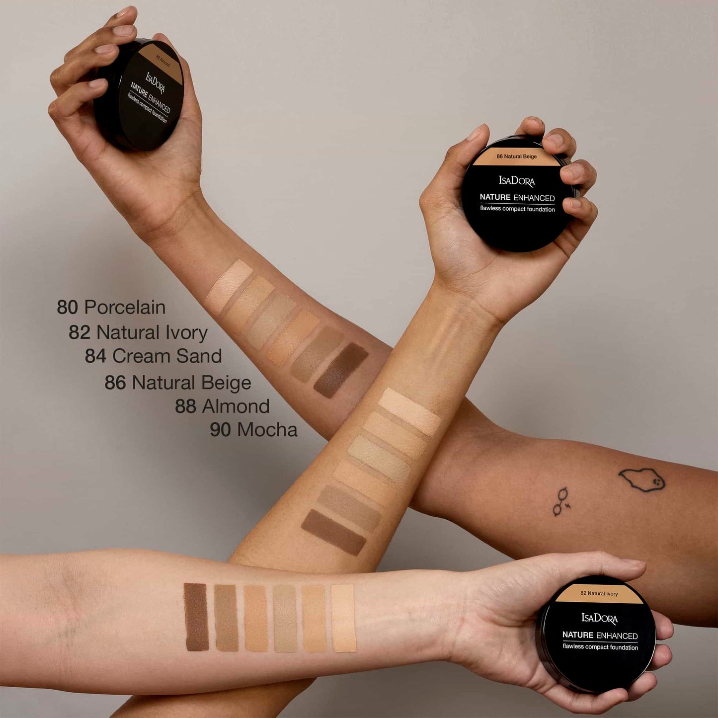 Nature Enhanced Flawless Compact Foundation 10g 84 Cream Sand|10g