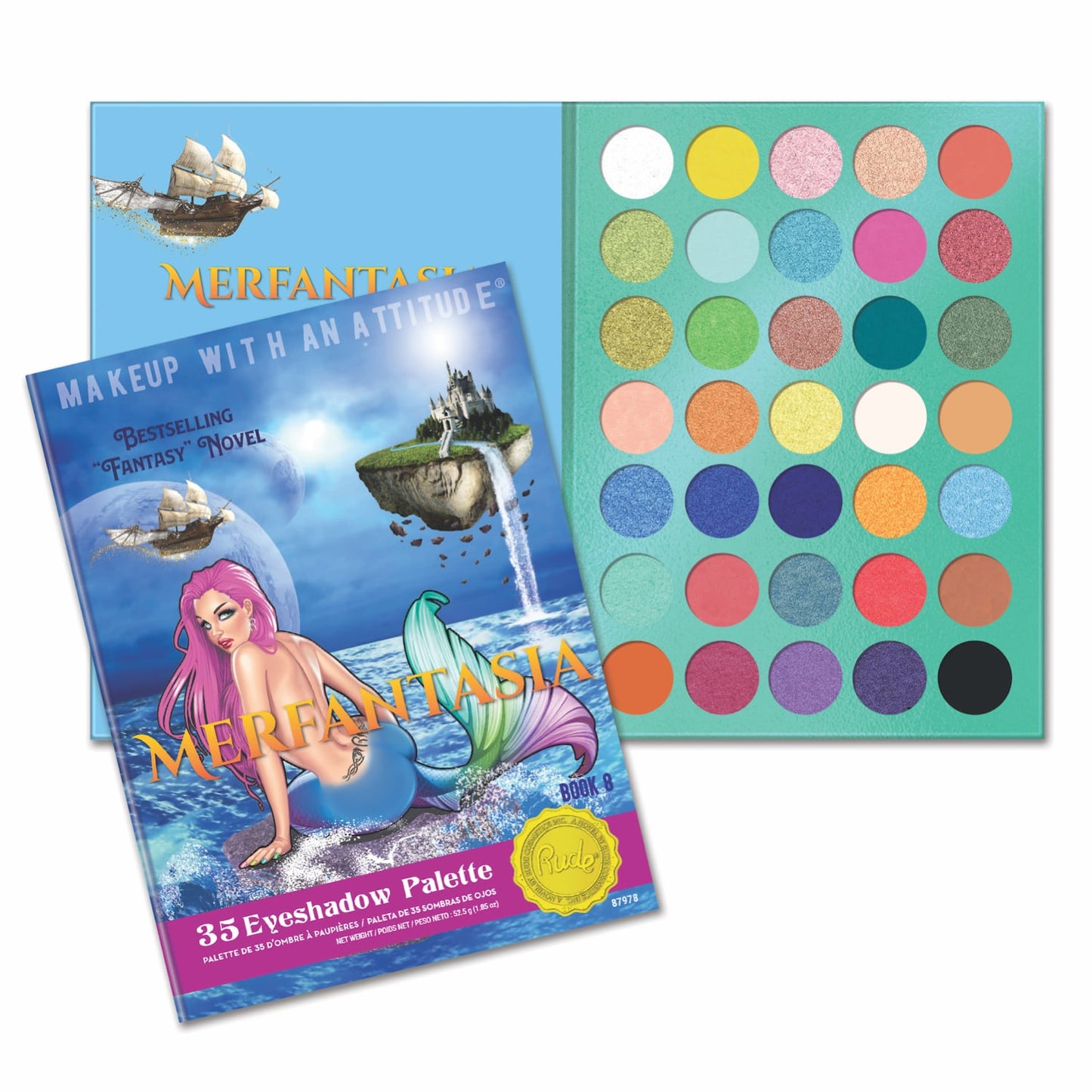 Merfantasia Book 8 Eyeshadow Palette 35 shades 38g
