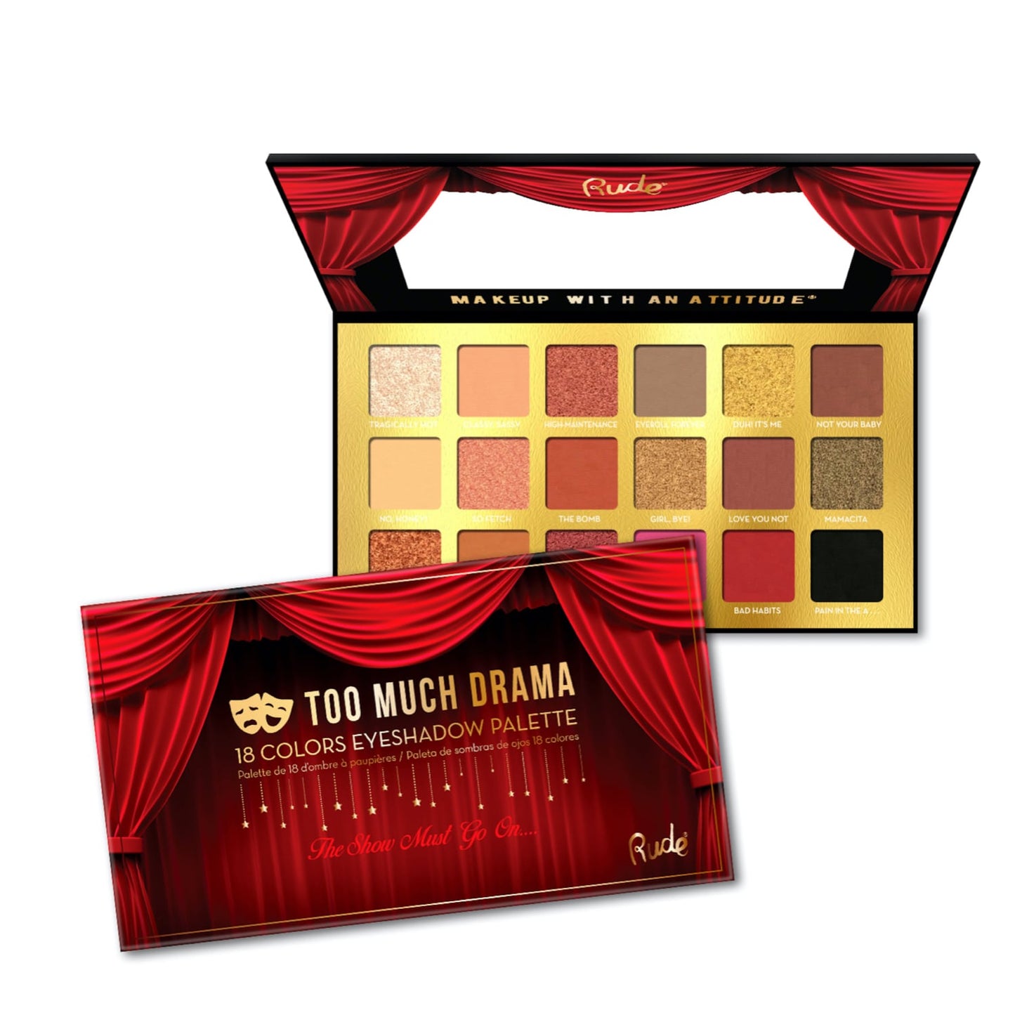 Too Much Drama Eyeshadow Palette 18 shades 18g