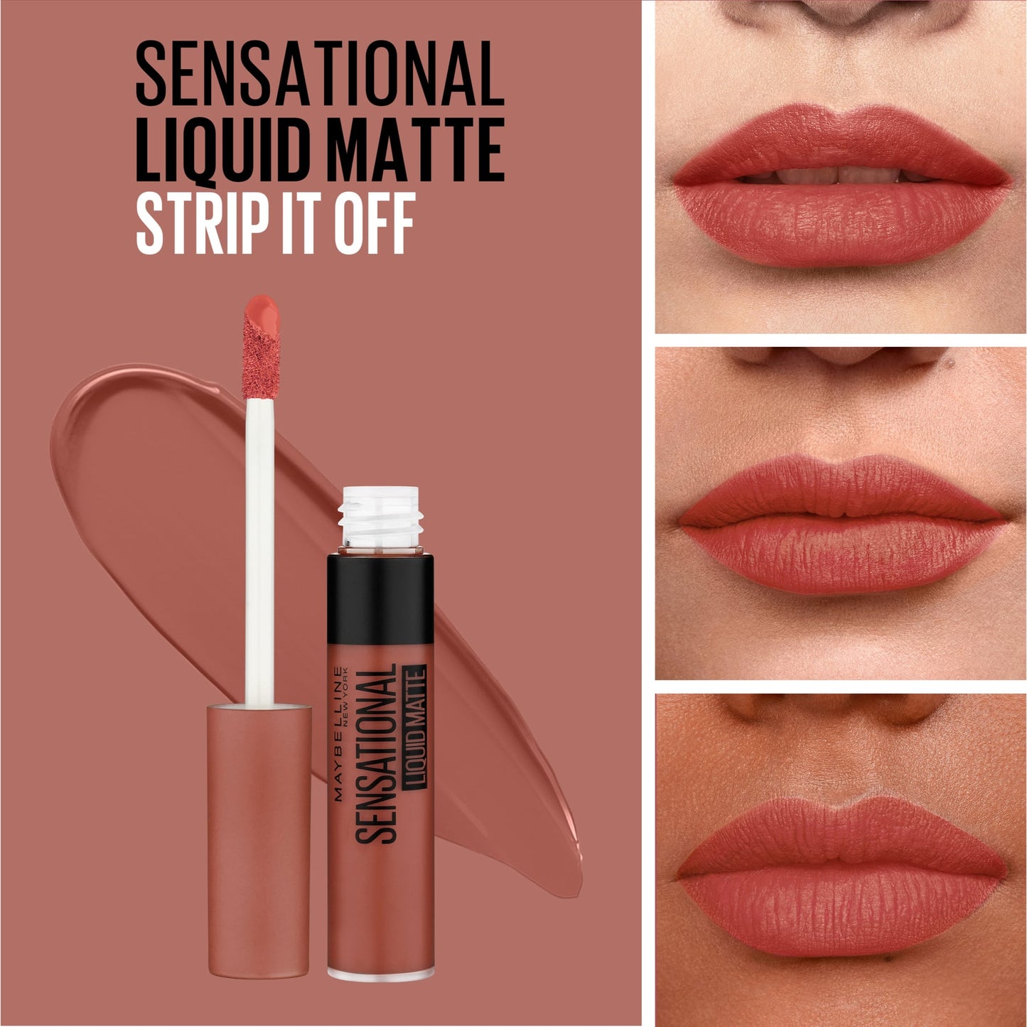 Sensational Liquid Matte Lipstick 7ml NU02 Strip It Off|7ml