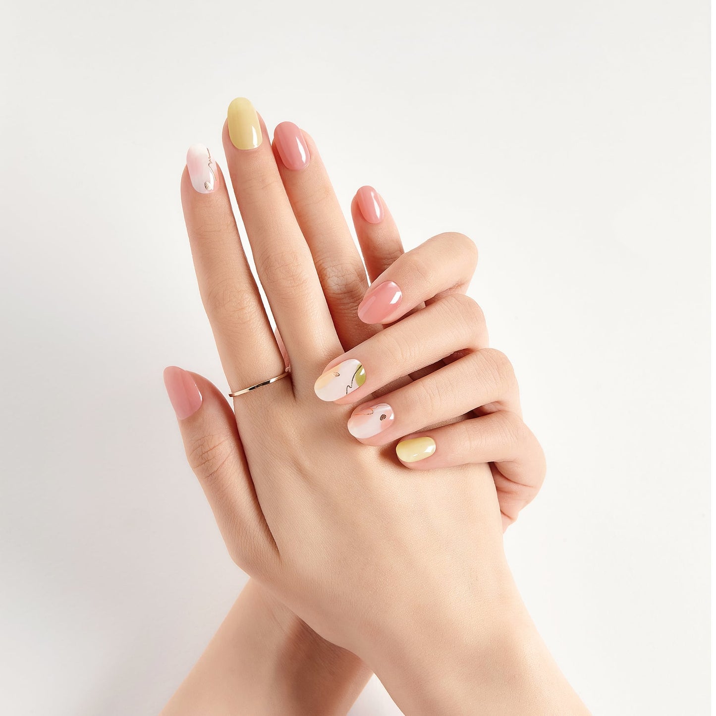 Glaze Color Drawing Nail Strips