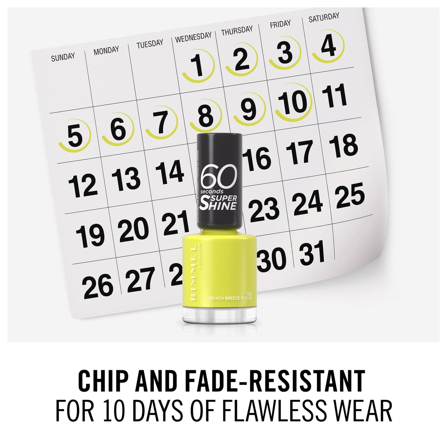 طلاء أظافر ريميل 60 سيكند سوبر شاين 8 مل