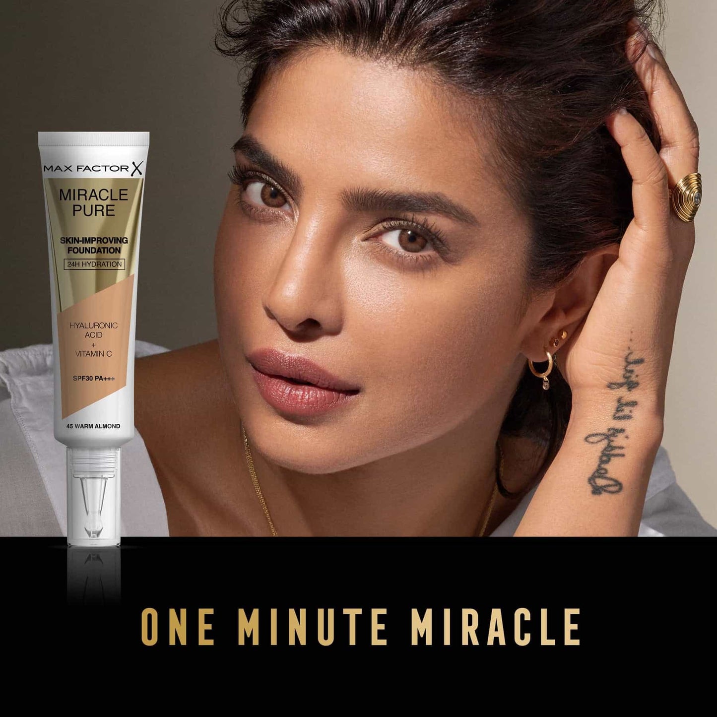 Miracle Pure Skin-Improving Foundation 30ml 45 Warm Almond|30ml