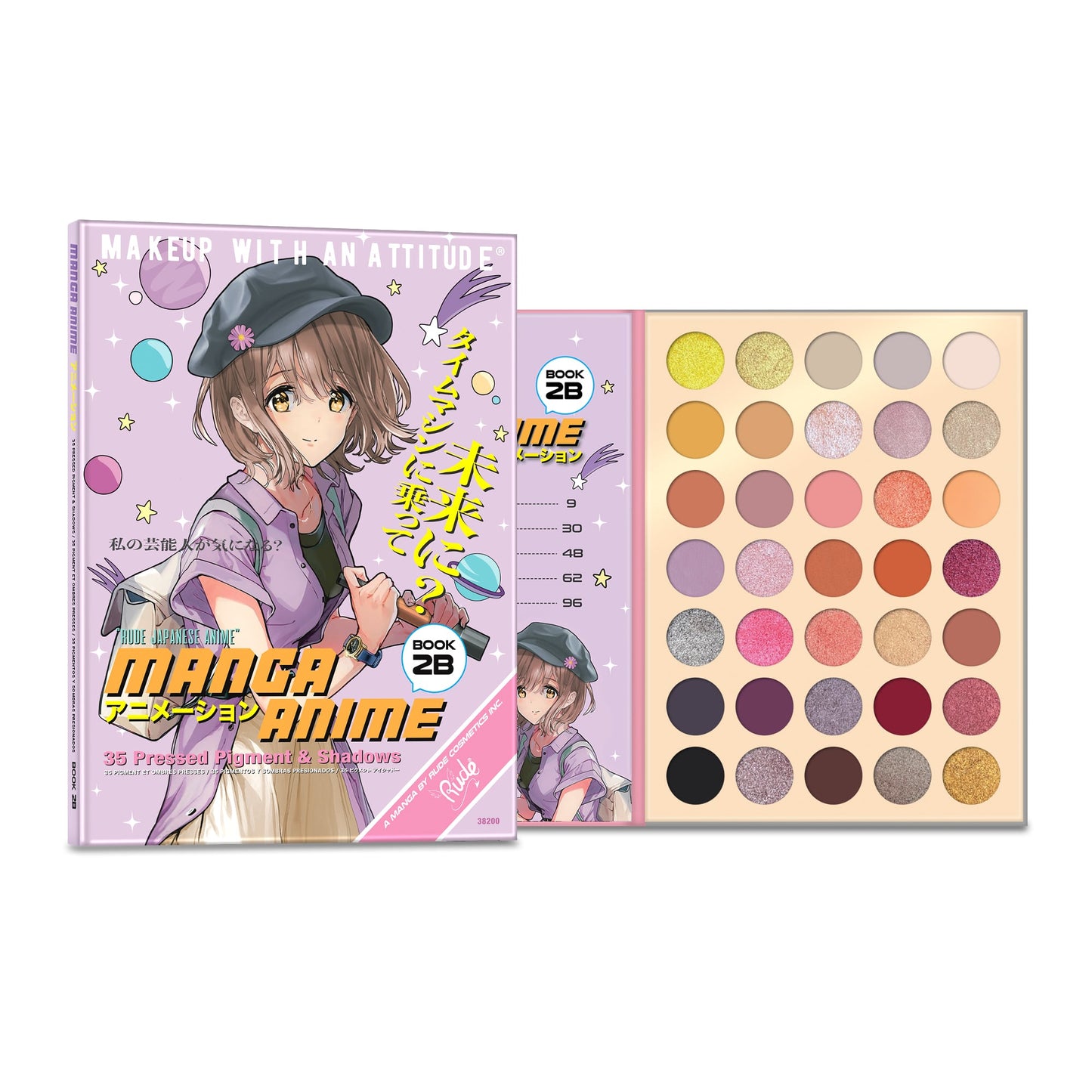 Manga Anime 35 Pressed Pigment & Shadows Palette - 35 shades Book 2B|38g
