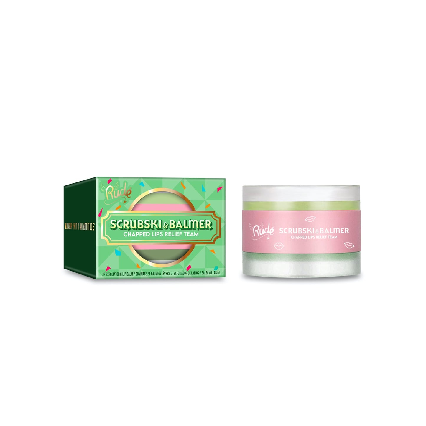 Scrubski & Balmer Lip Exfoliator and Lip Balm 7.5g Fresh Mint|7.5g