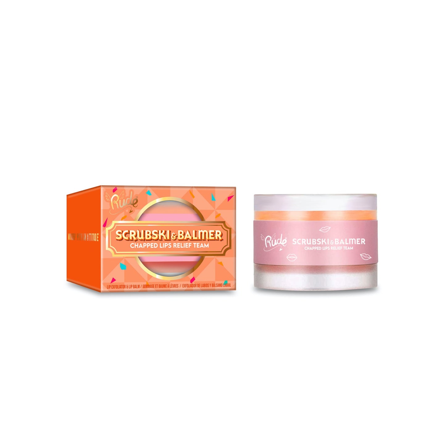 Scrubski & Balmer Lip Exfoliator and Lip Balm 7.5g Orange|7.5g