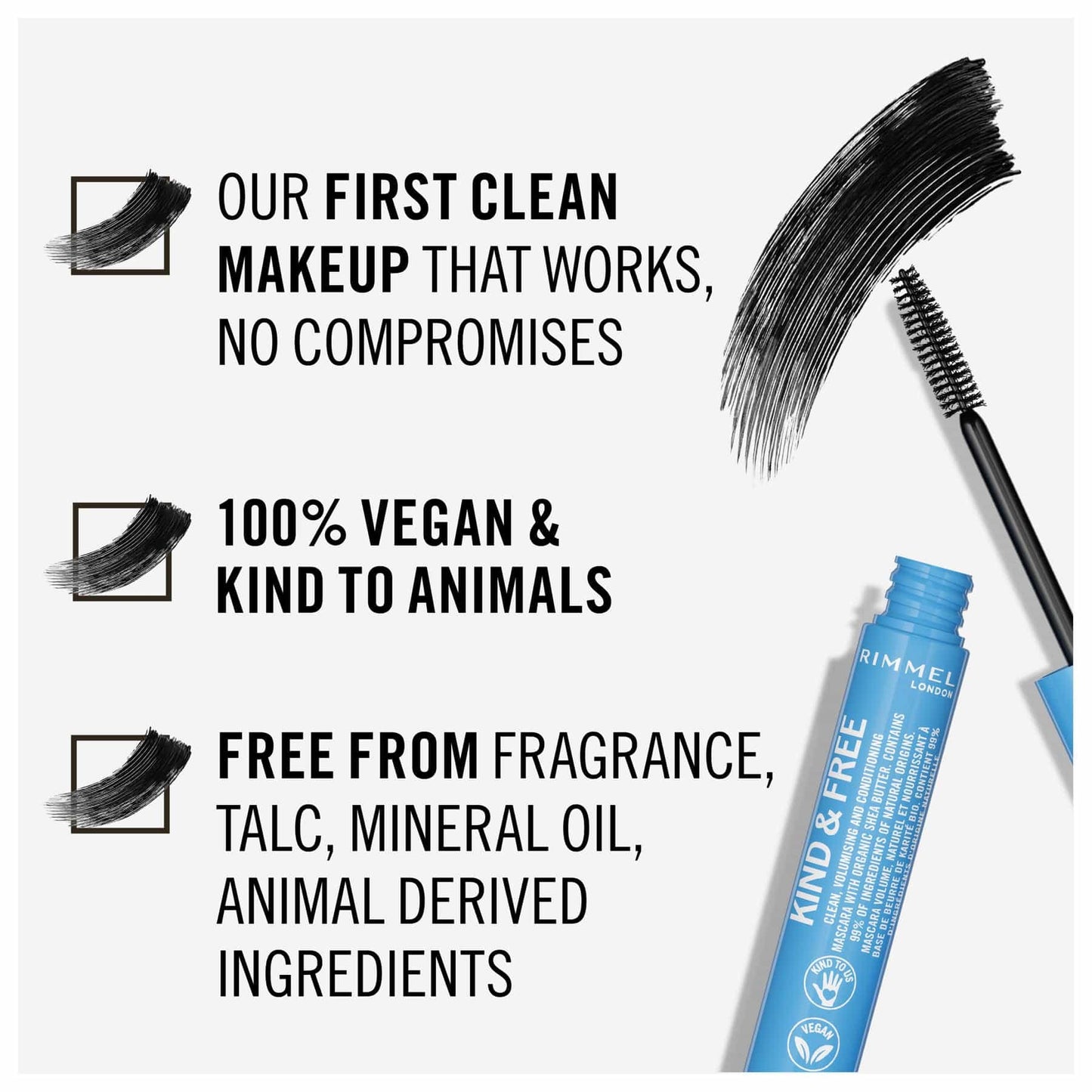 KIND & FREE Mascara 001 Black 7ml 001 Black|7ml