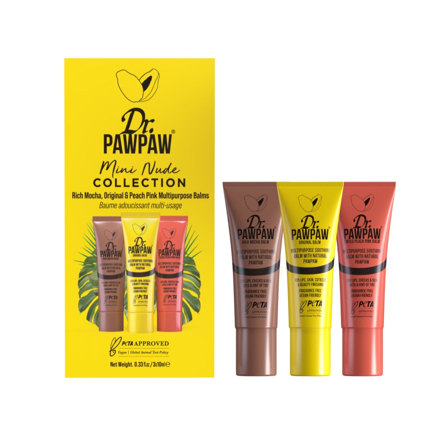 Dr.pawpaw Classic Lip Balm 10mlx3 Set