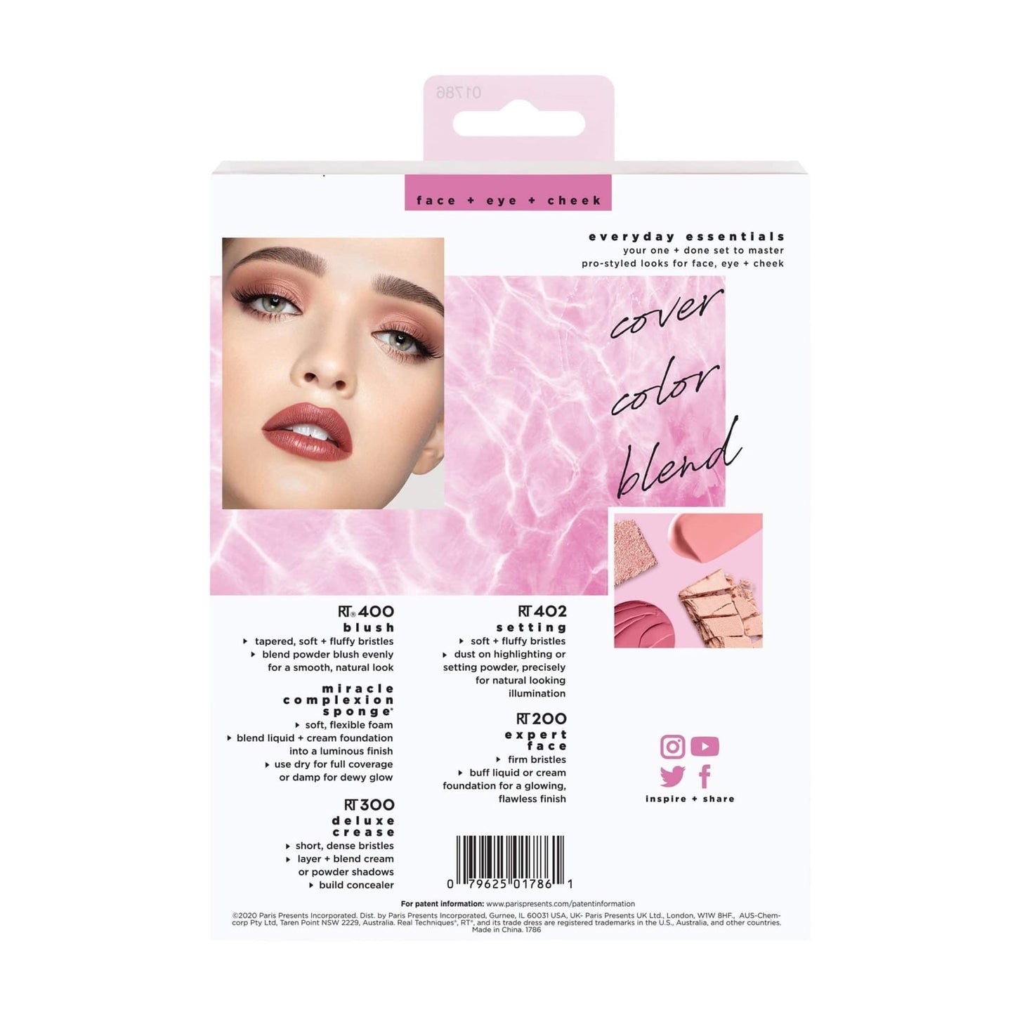 Real Techniques Everyday Essentials Kit with 1 Miracle Complexion Sponge 5pc