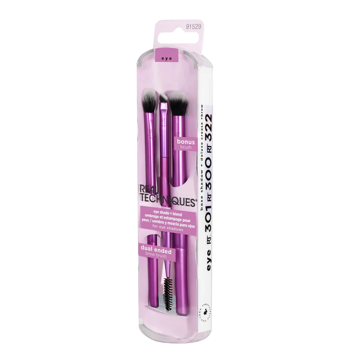 Real Techniques Eye Shade & Blend Makeup Brush Trio 3pc