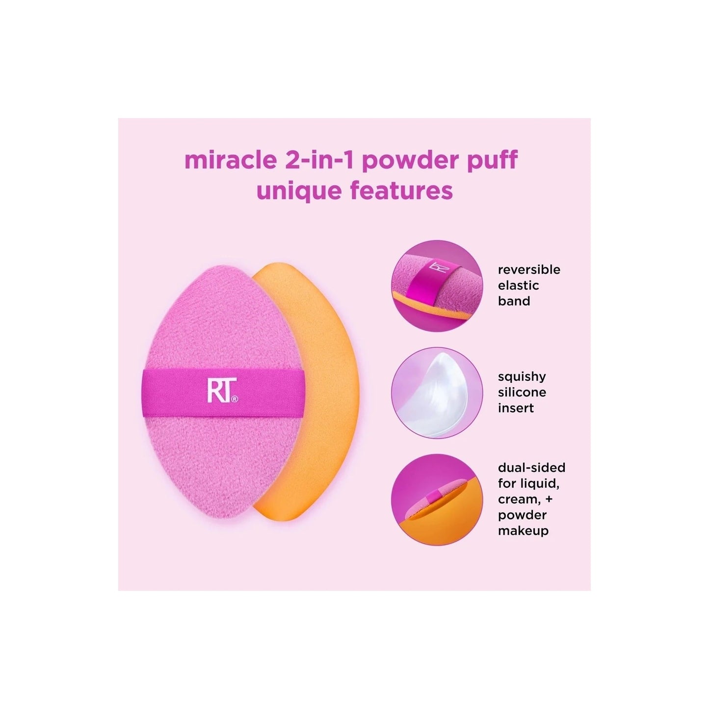 بودرة الوجه ميراكل 2 في 1 من ريل تكنيكس