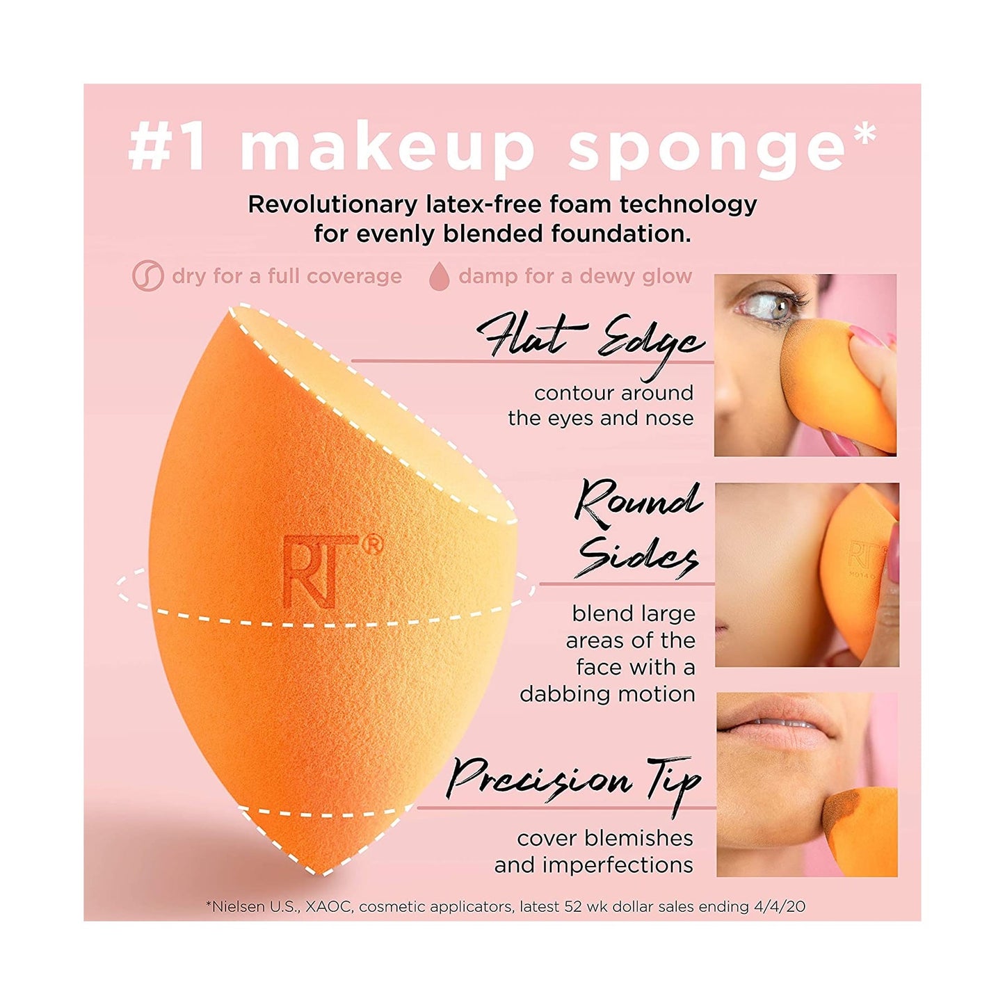 Real Techniques Miracle Complexion Sponges, 4 Piece Set
