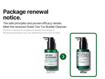 Some By Mi Bye Bye Blackhead 30 Days Miracle Exfoliating Bubble Foam Cleanser Green Tea Tox 120g
