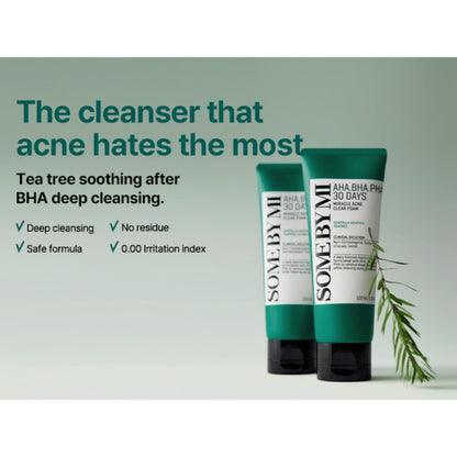 منظف ​​رغوي لإزالة حب الشباب من Some By Mi 30 Days Miracle AHA-BHA-PHA 100 مل