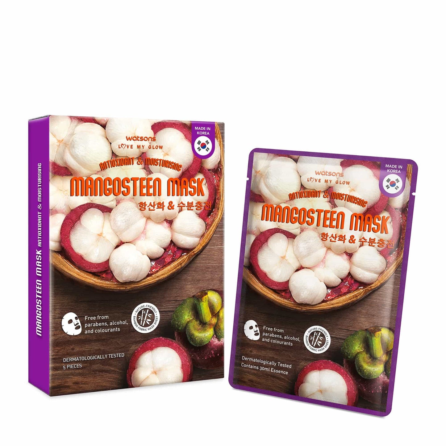 Love My Glow Antioxidant Sheet Mask Mangosteen 5pcs