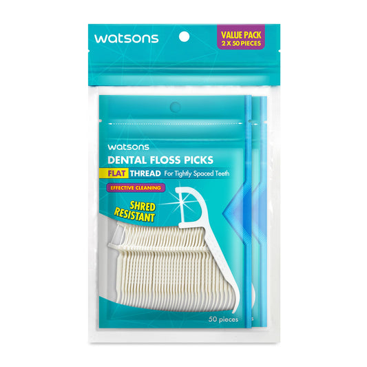 Flat Thread Dental Floss Picks 2X50pcs