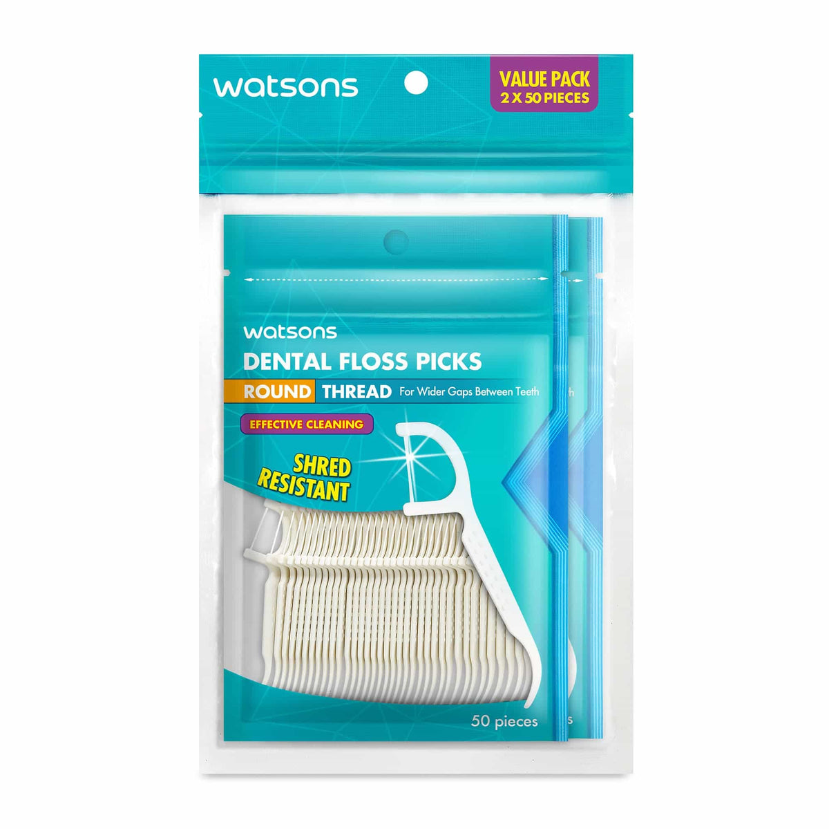 Round Thread Dental Floss Picks
