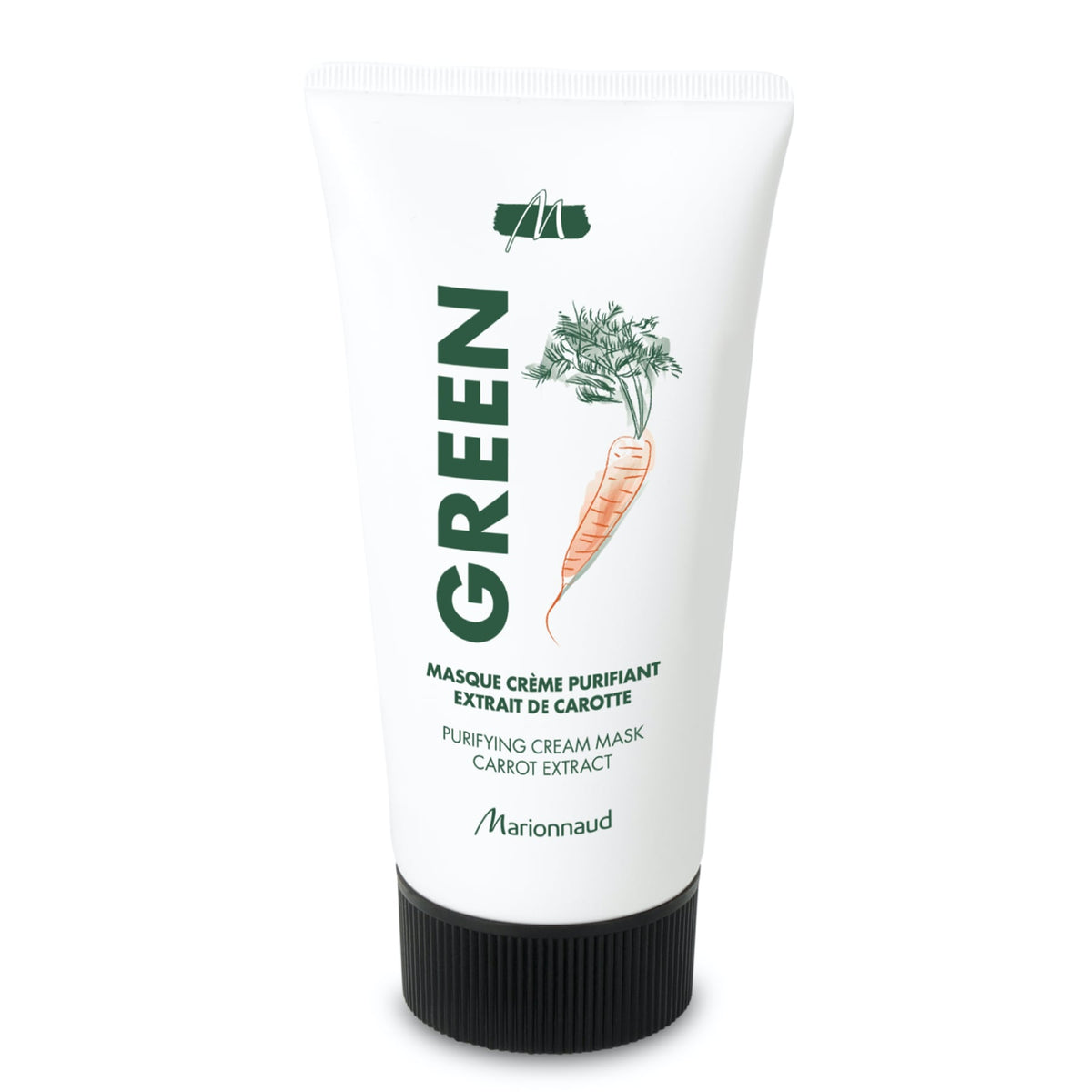 Green Purifying Cream Face Mask Carrot Extract 50ml