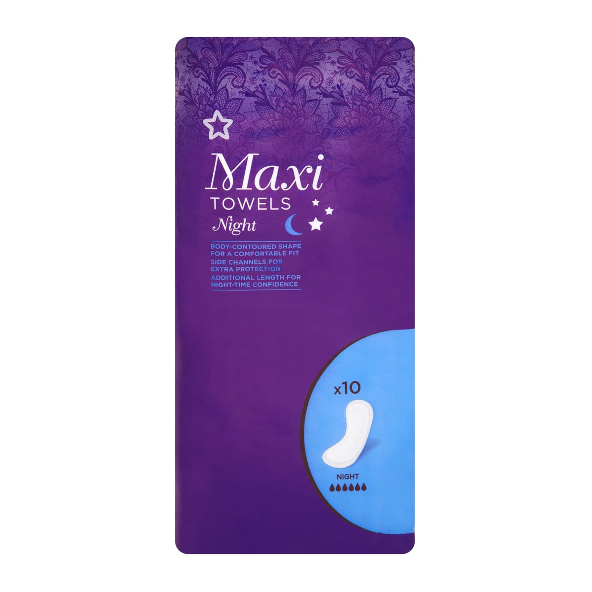 Maxi Sanitary Napkins Night 10pcs