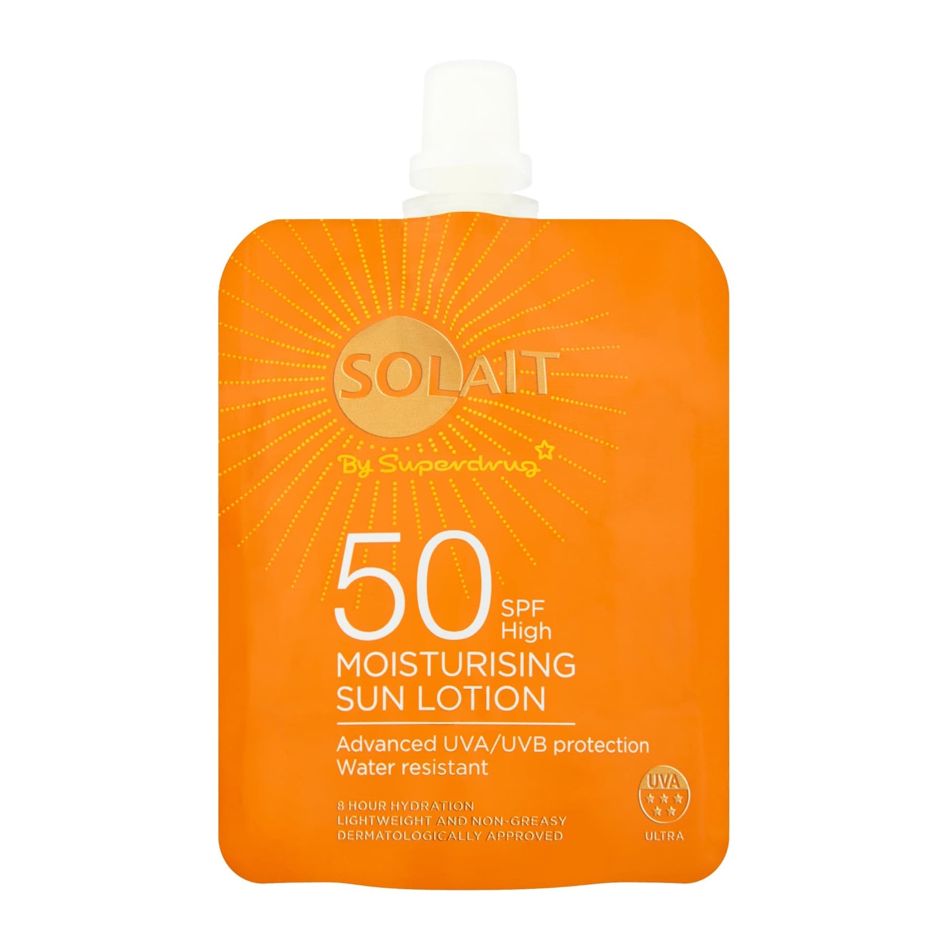 Solait Moisturising Sun Lotion Cream Pouch SPF50 50ml 50ml