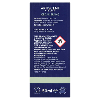 Artiscent Atelier Men Eau de Parfum Cedar Blanc 50ml