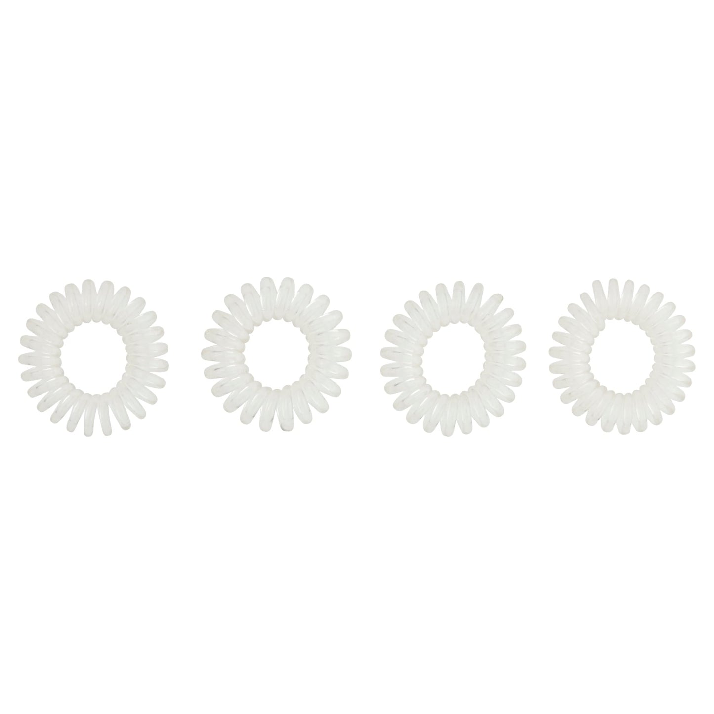 Spiral Hair Ties 4pcs Clear