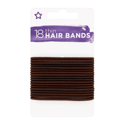 Thin Hair Ties 18pcs