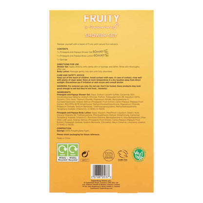 Fruity Trio Shower Beauty Gift Set Pineapple & Papaya