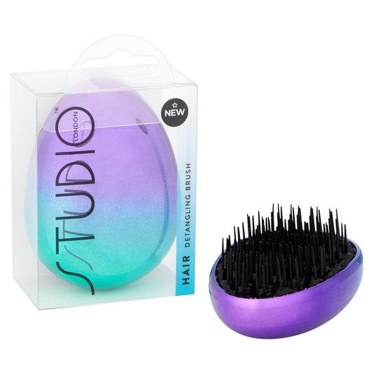 Studio London Detangling Hair Brush 1pc Turquoise & Purple