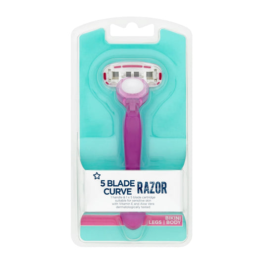 Superdrug 5 Blade Curve Women's Razor Vitamin E 1pc 1pc