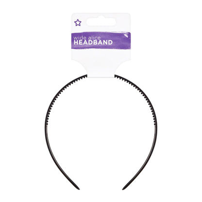 Wide Alice Headband Black 1pc