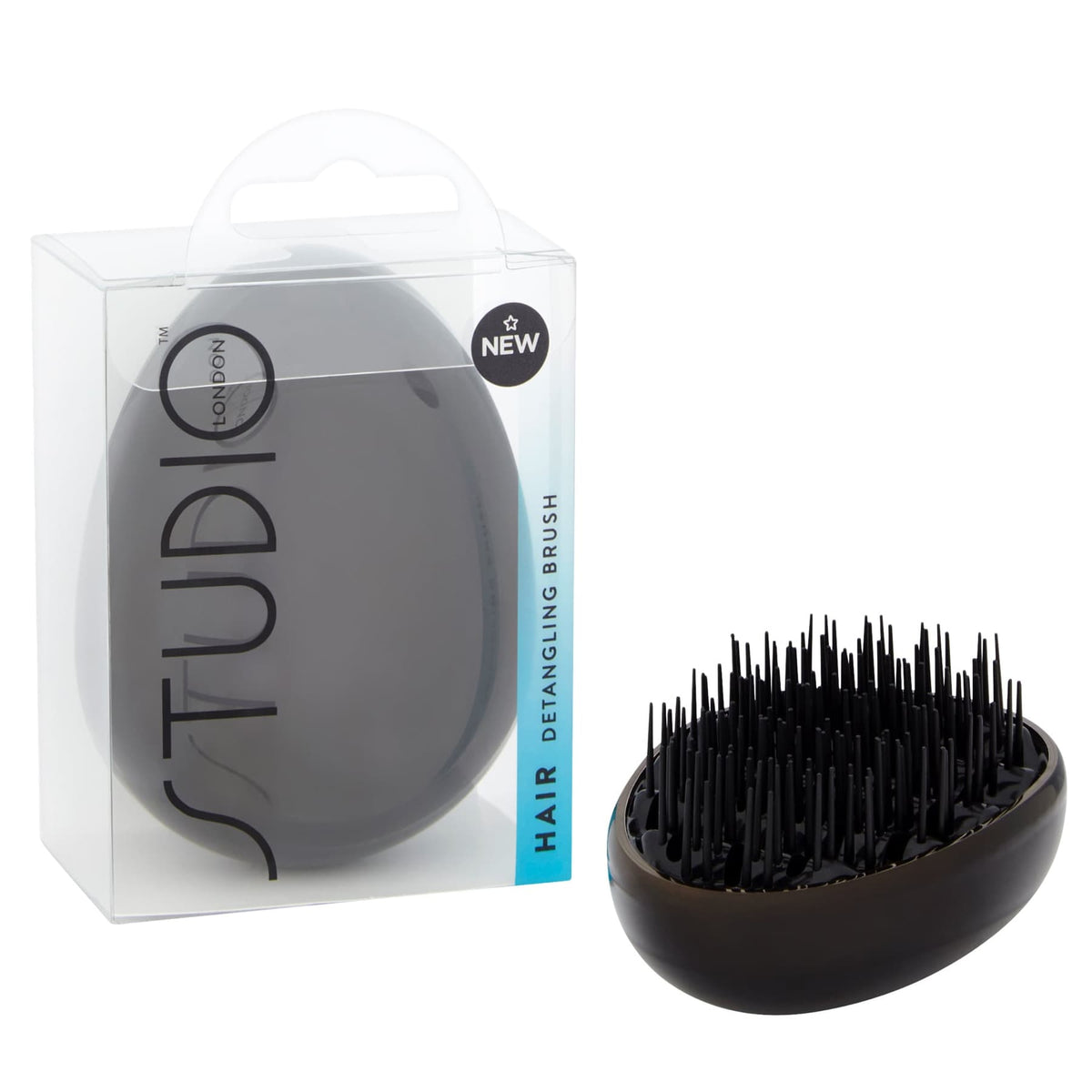 Studio London Detangling Hair Brush Black 1pc