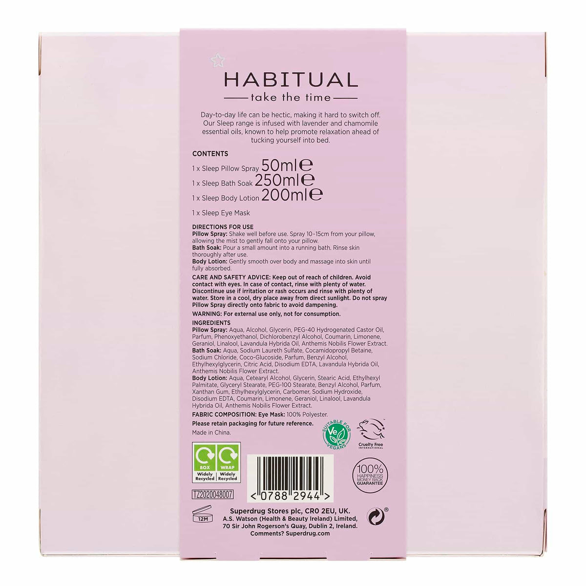 Habitual Take The Time Sleep Collection Wellness Gift Set