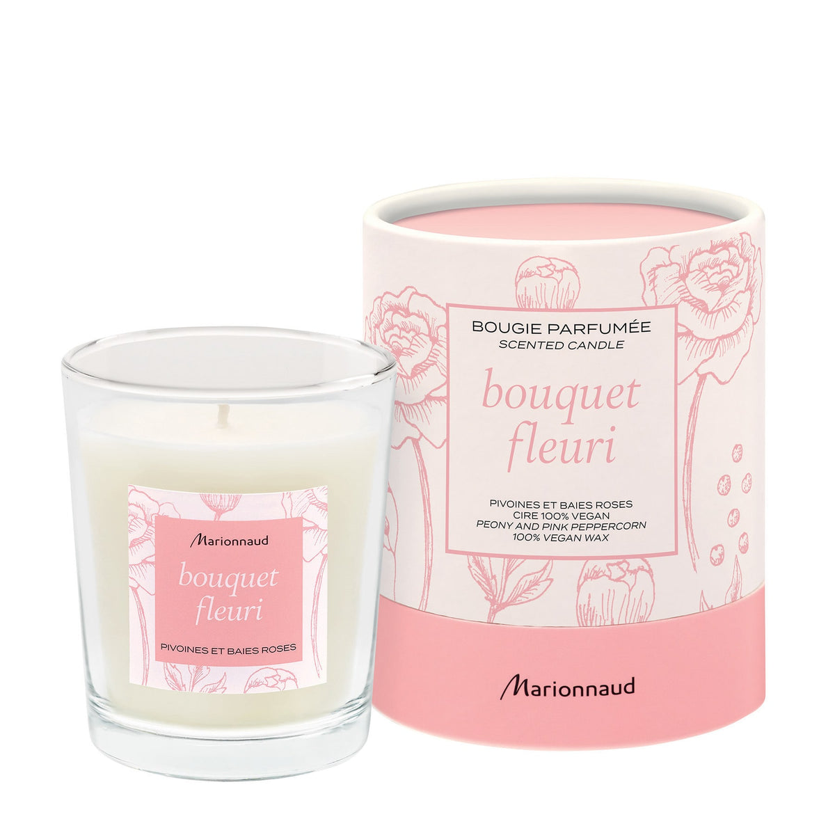 Floral Bouquet Scented Candle Peony & Pink Peppercorn 75g