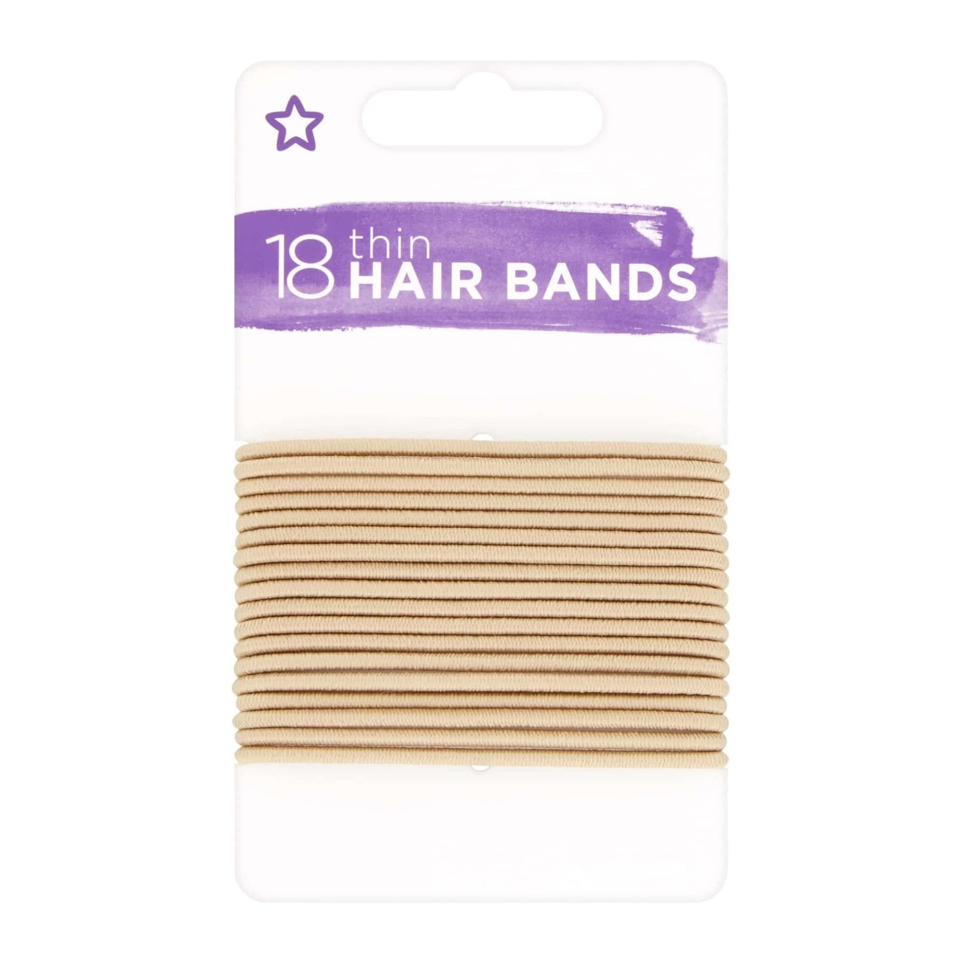 Thin Hair Ties 18pcs Blonde