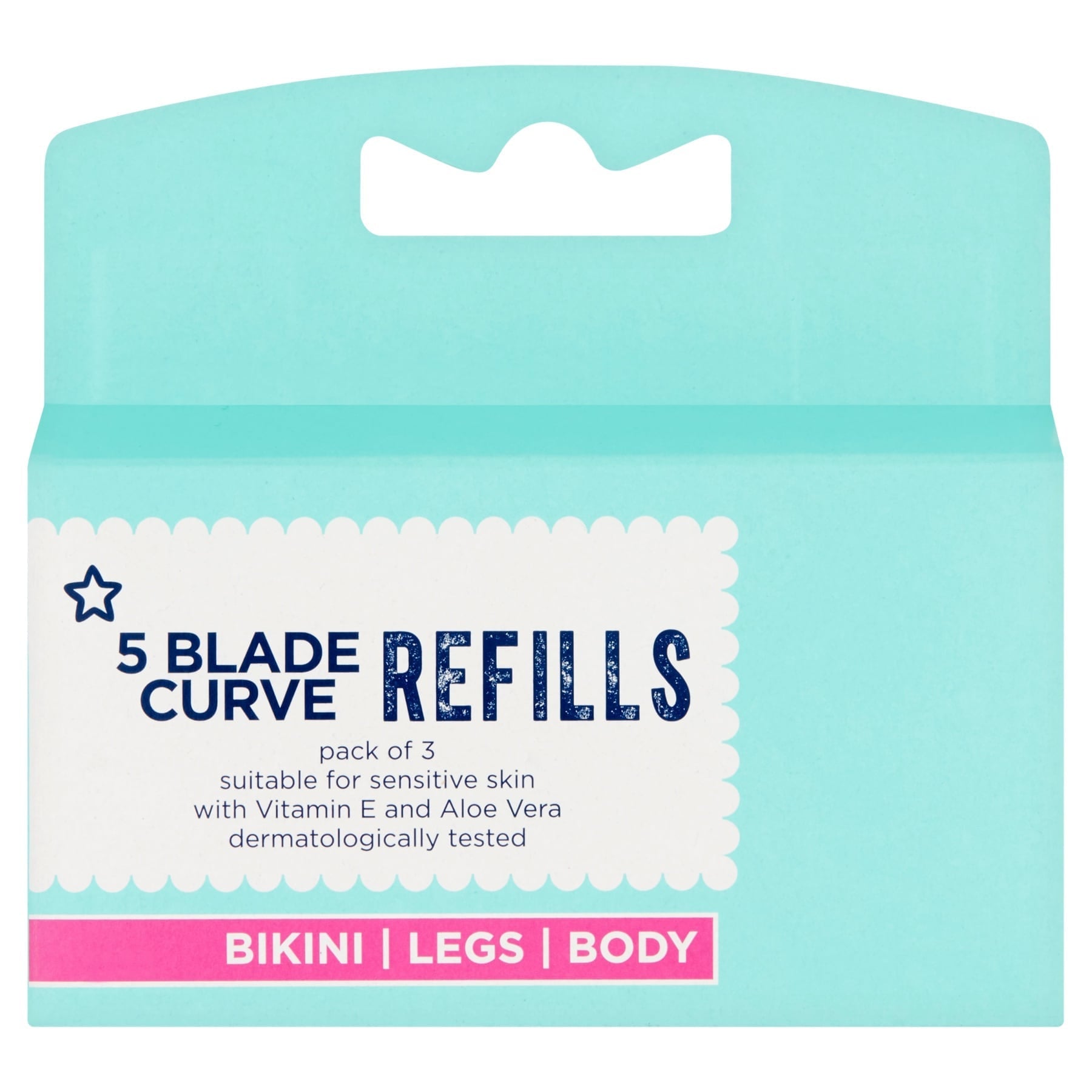 Superdrug 5 Blade Curve Women's Blade Refill 3pcs 2pcs