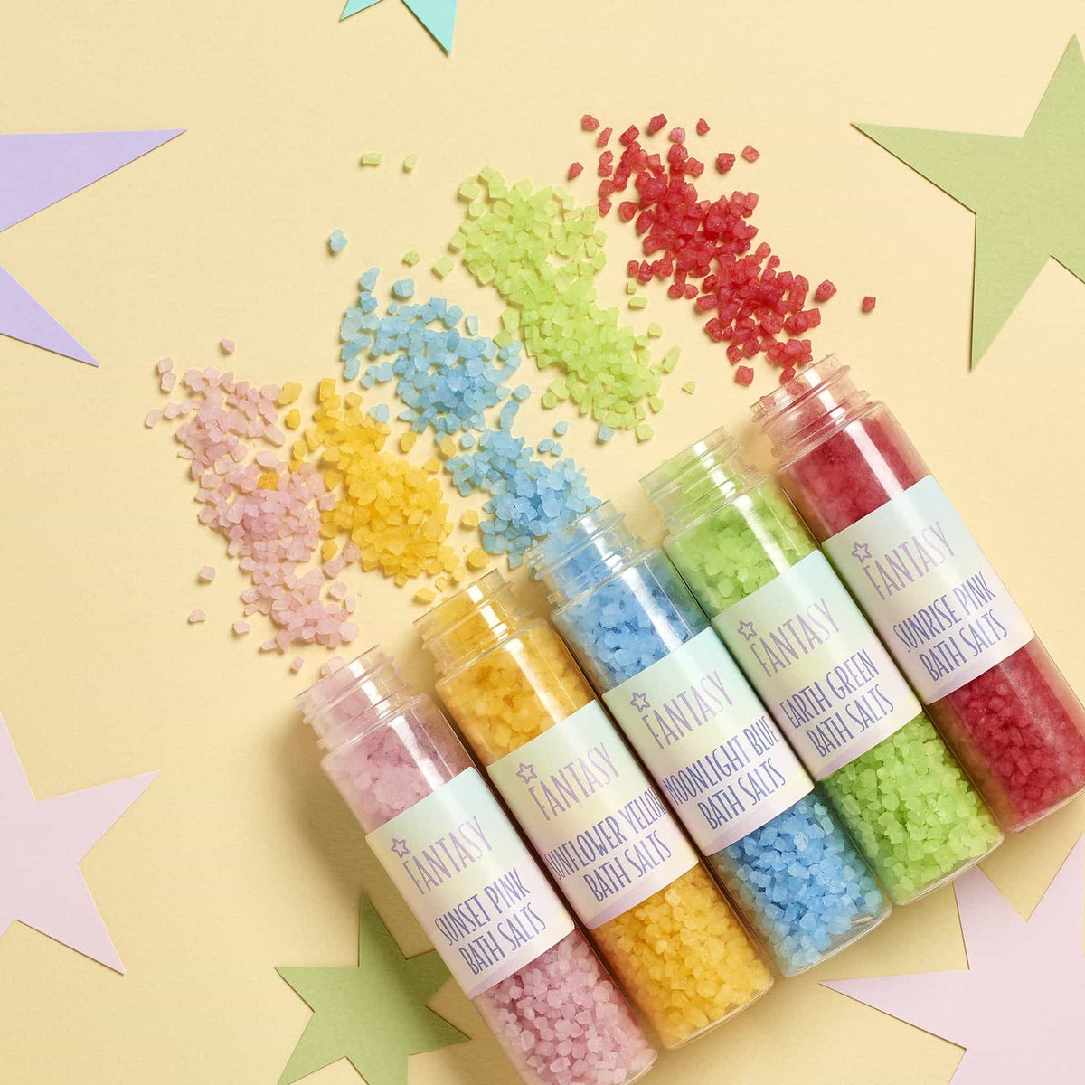 Fantasy Rainbow Bath Salts Set 5 Pcs