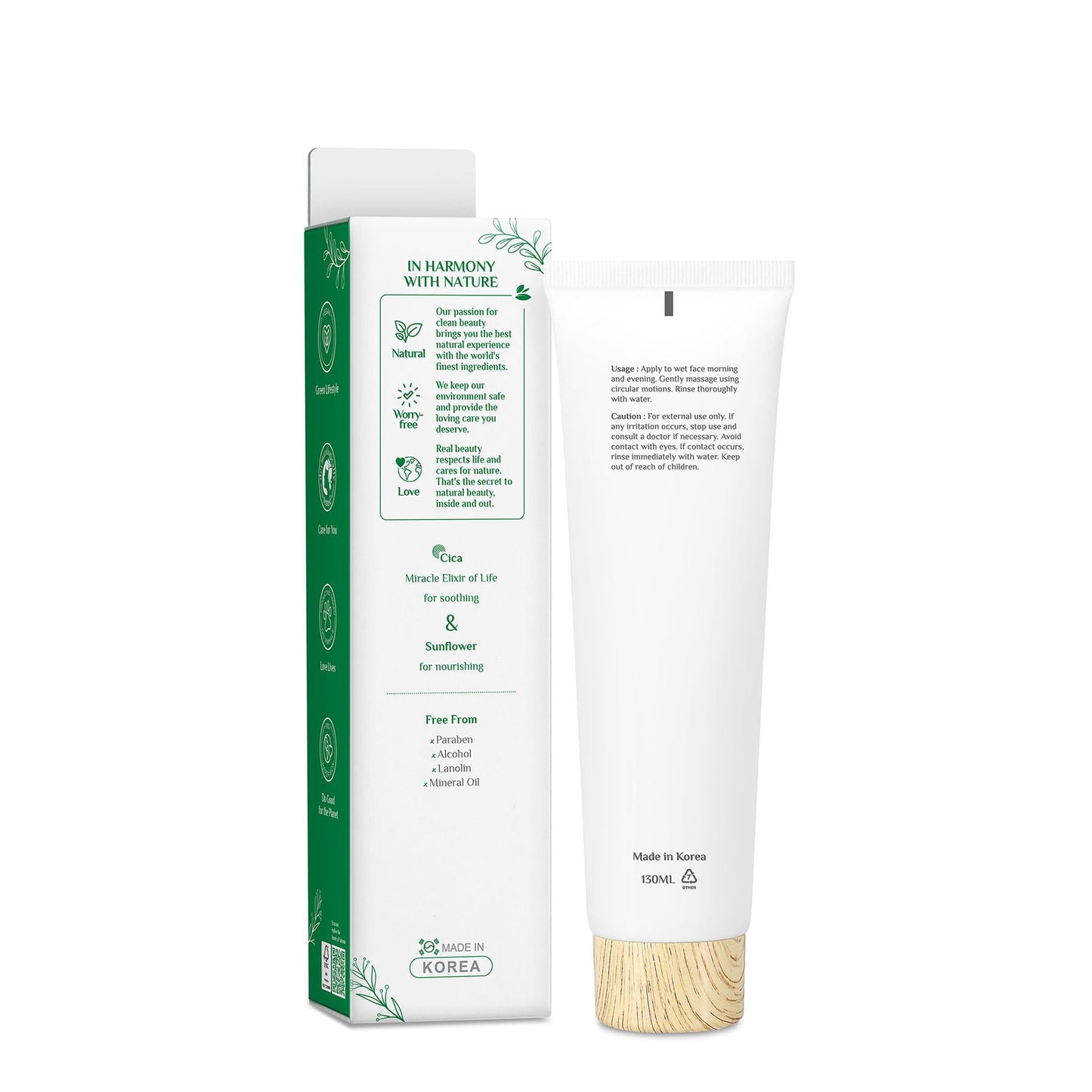 Naturals By Watsons Cica & Sunflower Soothing Cleansing Foam 130ml 130ml
