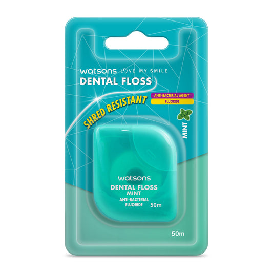 Mint Dental Floss with Fluoride & Antibacterial Agent 50m 50m