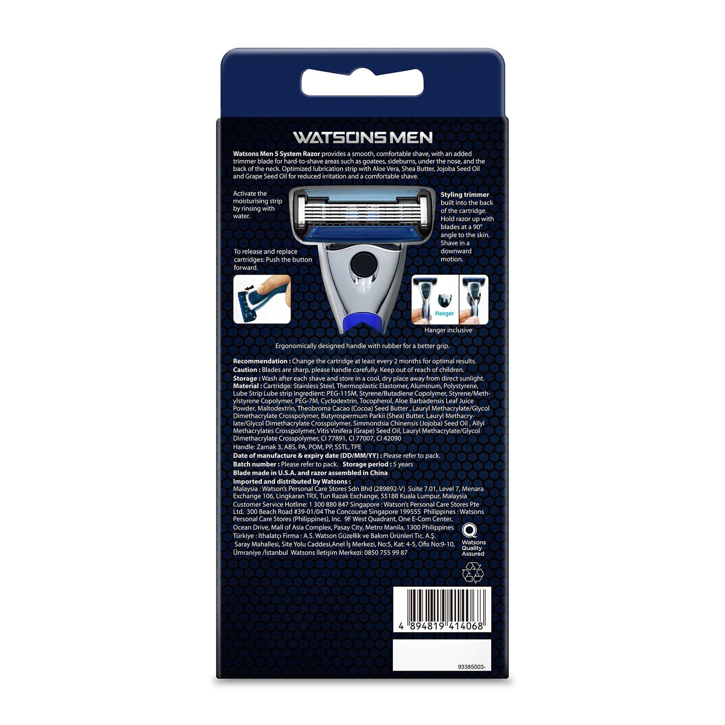Watsons Men 5-Blade System Razor