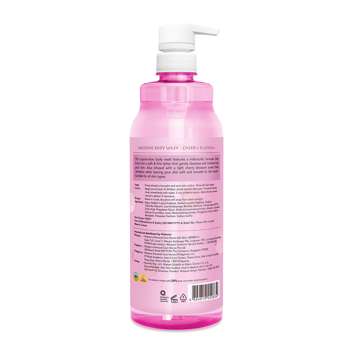 Watsons Cherry Blossom Body Wash 1000ml