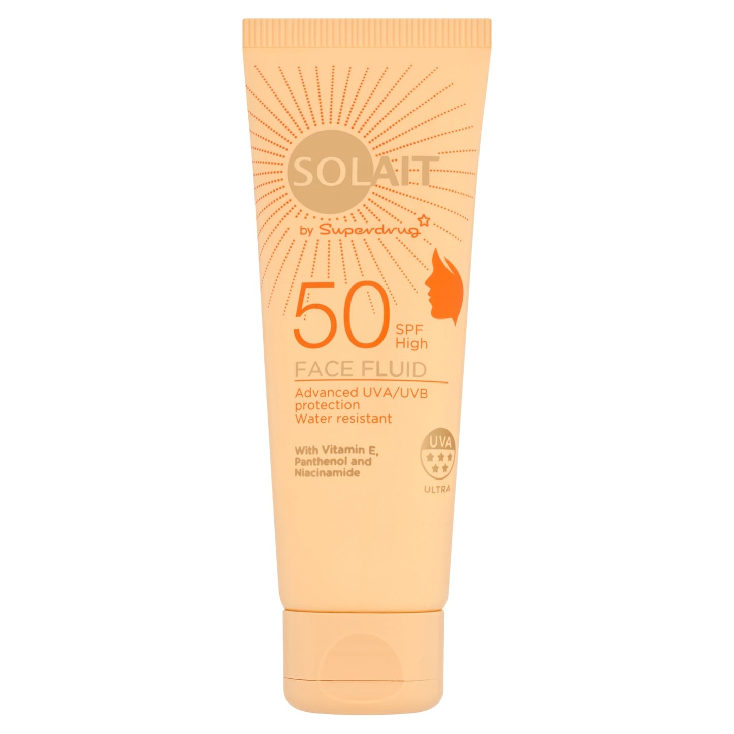 Superdrug Solait سائل للوجه بعامل وقاية من الشمس 50، 50 مل 833850