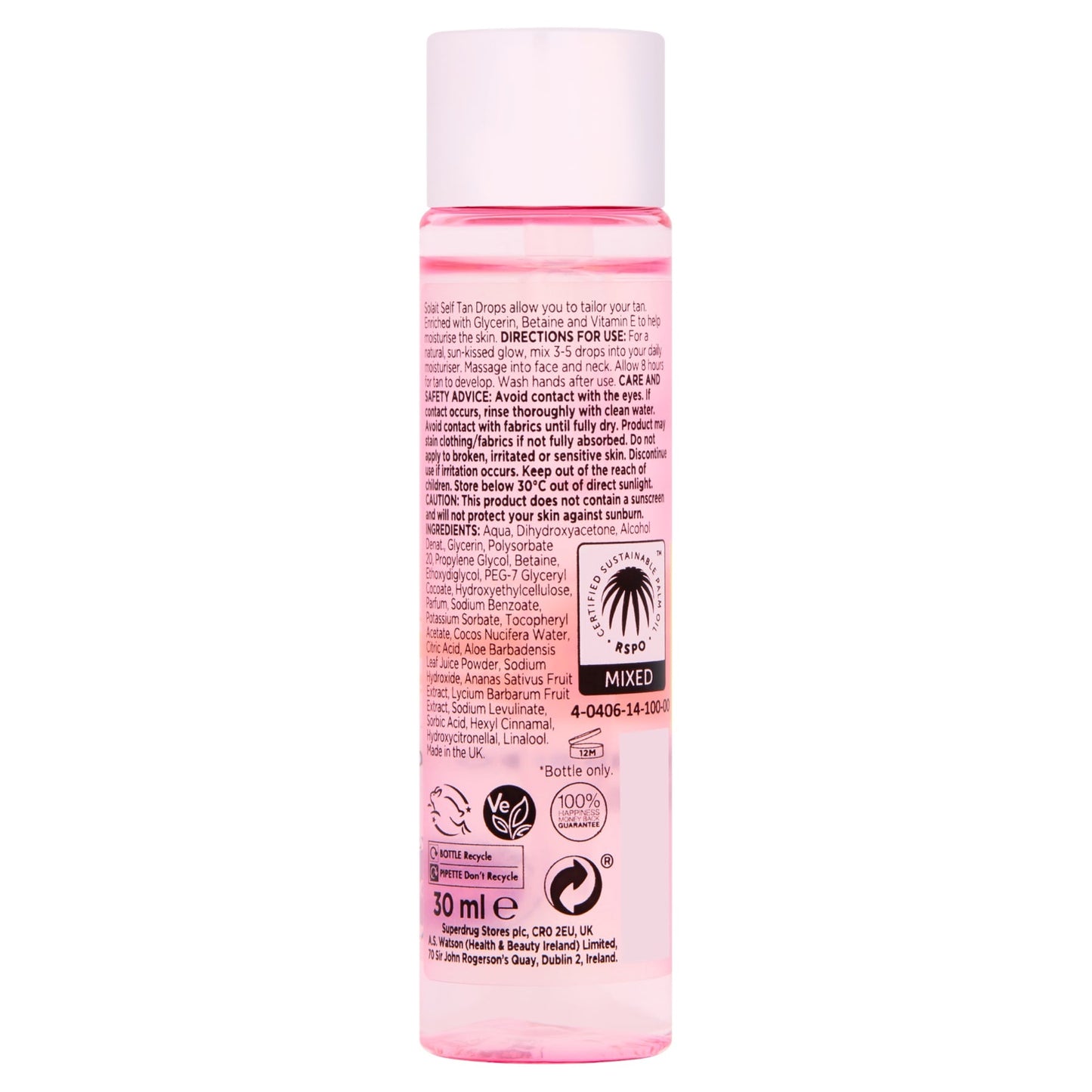 Superdrug Solait Self Tan Drops Dark 30ml